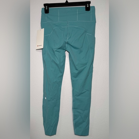 New Lululemon Fast and Free High-Rise Tight 25” Pockets Updated in teal Green 8 - Picture 3 of 5